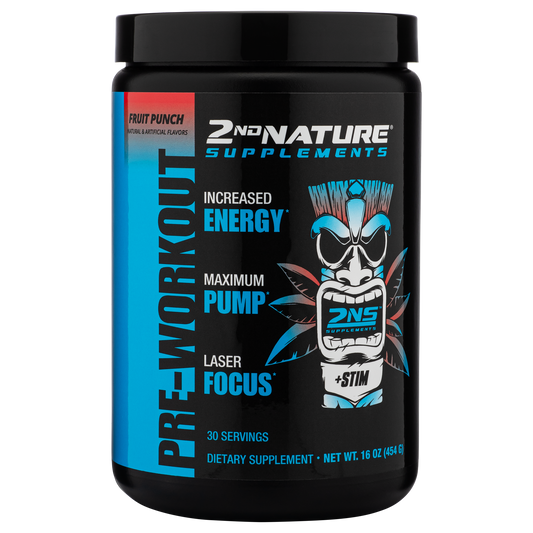 Front View of Container - Pre-Workout Fruit Punch Mix | 2NS Fruit Punch Powder