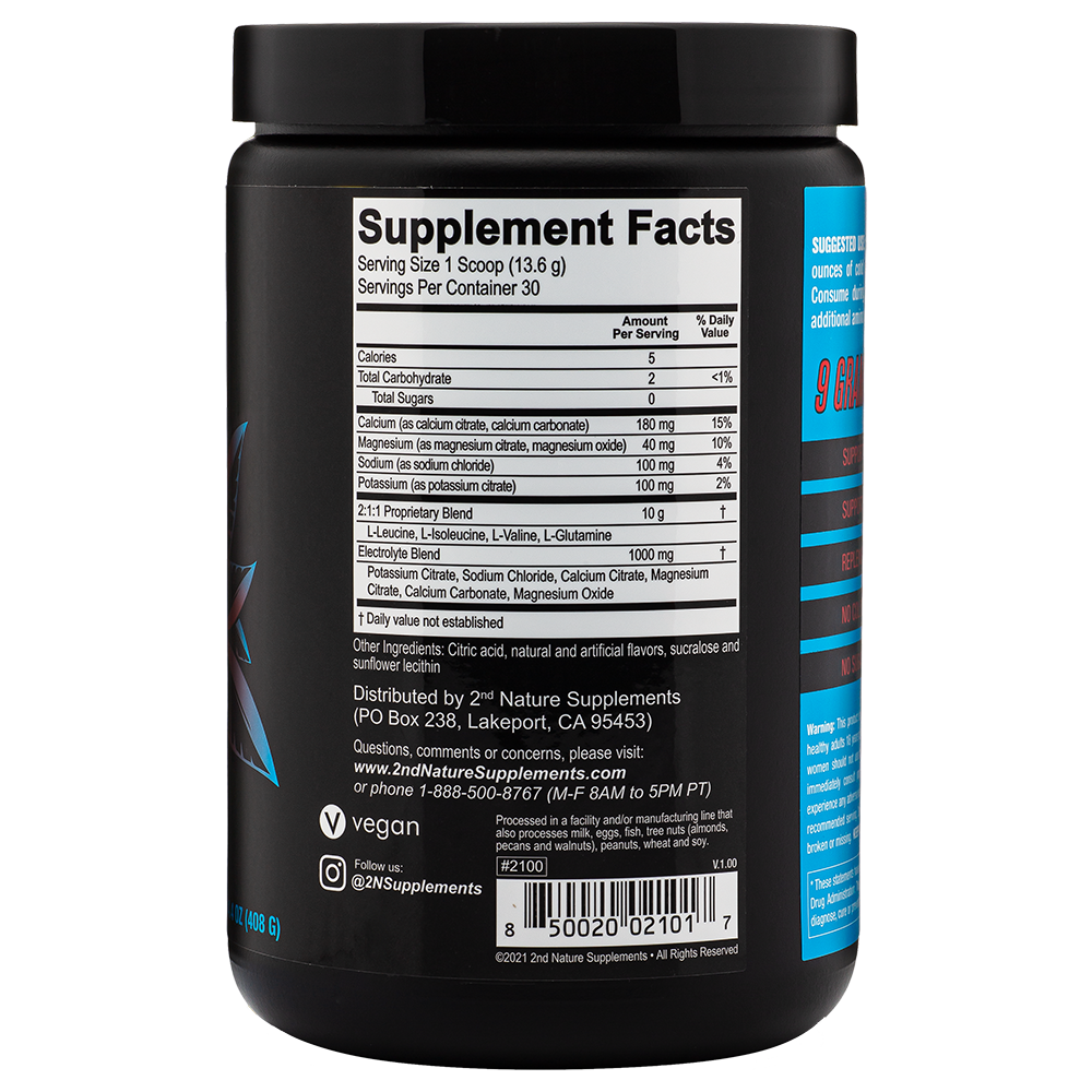 2NS BCAA + Electrolytes - Fruit Punch Flavor, 30 Servings