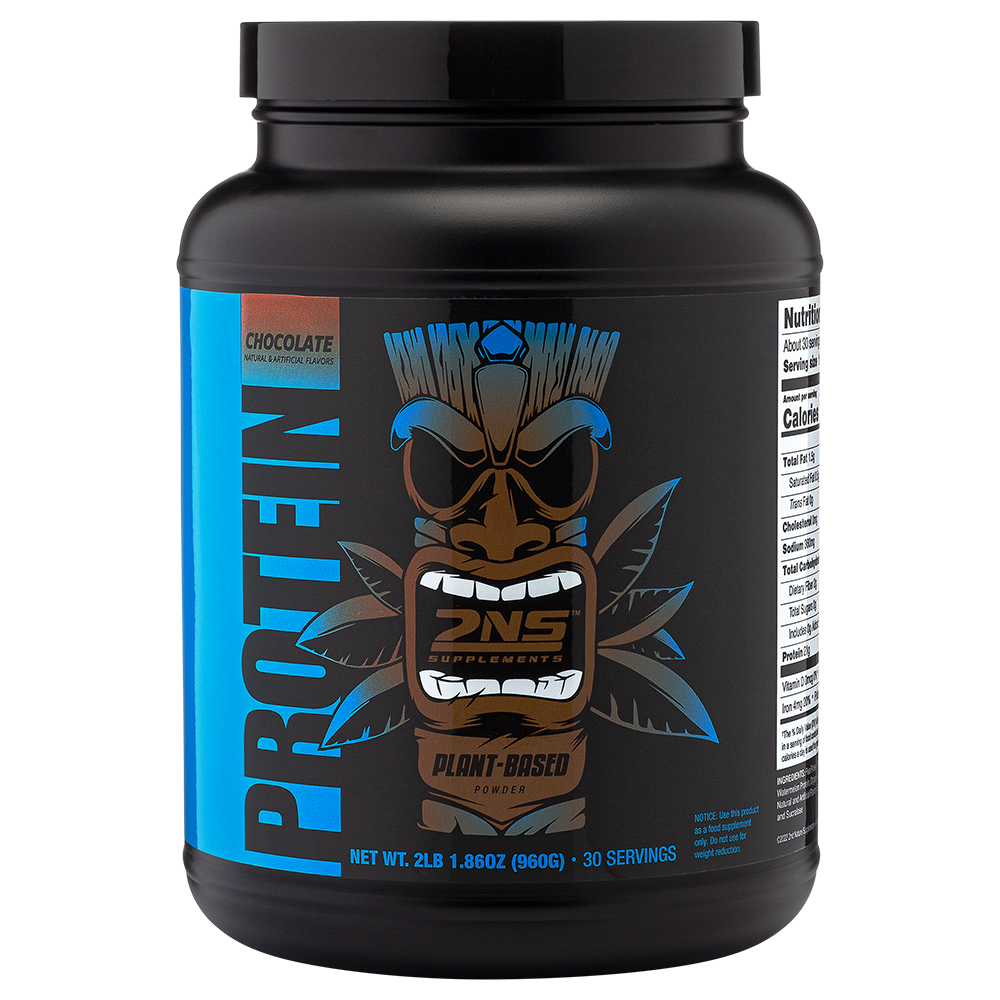 Plant-Based Protein, Chocolate | Transparent Background | Second Nature Protein Powder | Cocoa Pre Workout | 2NS Supplements | Chocolate Pre Workout Powder