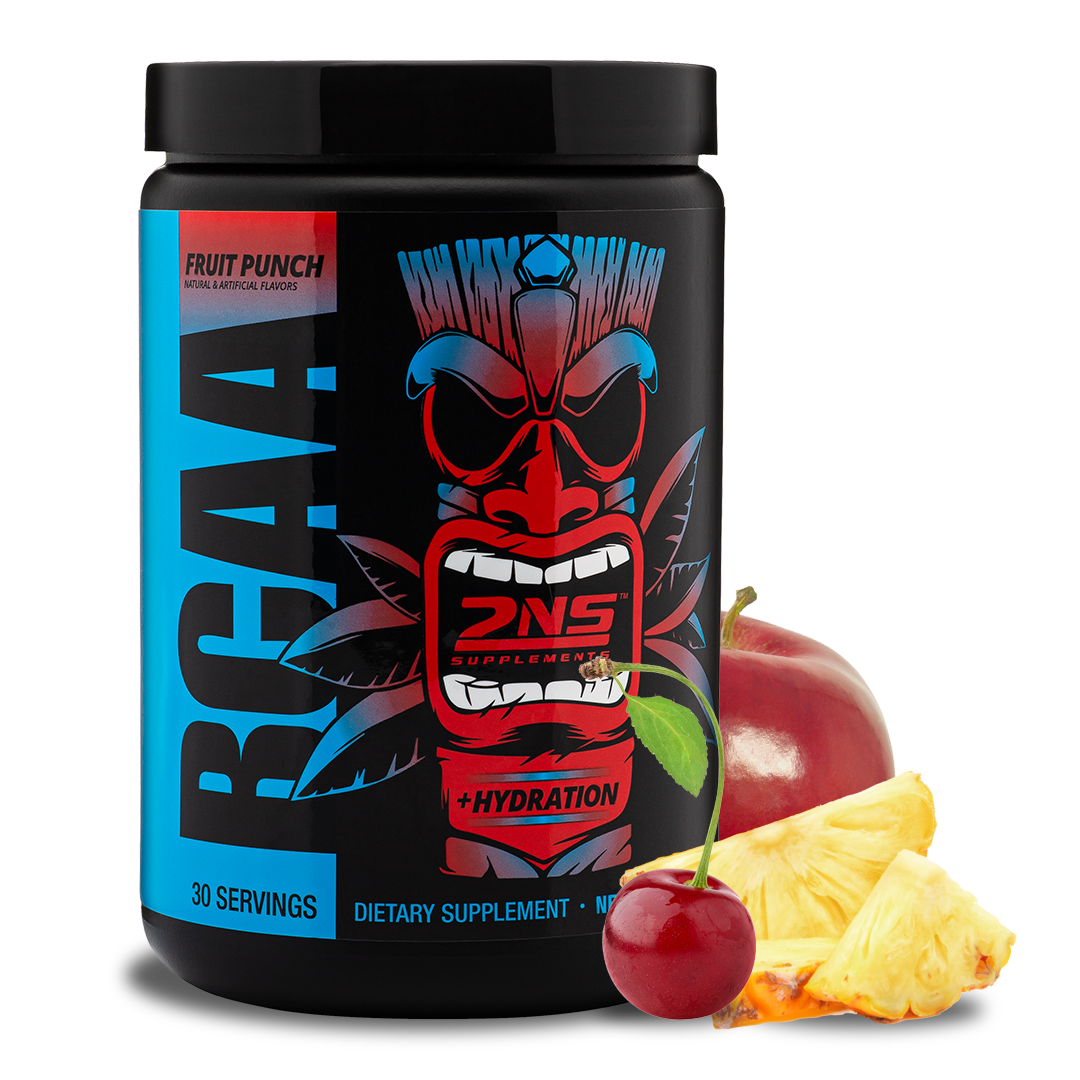 2NS BCAA Drink | Fruit Punch Powder Recovery Drink, 30 Servings