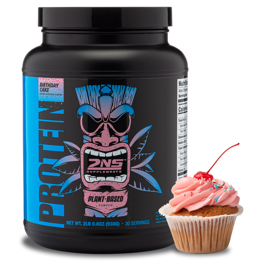 2NS Birthday Cake Protein Powder, Plant-Based, 30 Servings