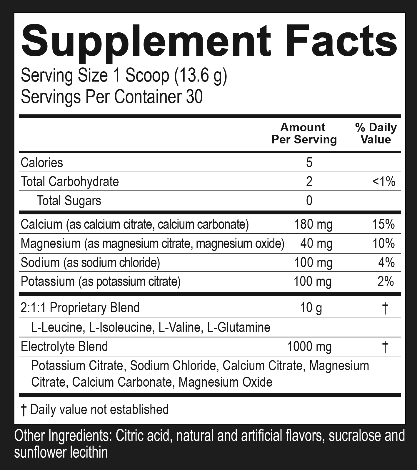 2NS BCAA + Electrolytes - Fruit Punch Flavor, 30 Servings